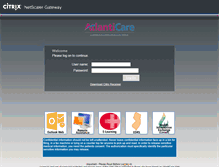 Tablet Screenshot of access.atlanticare.org